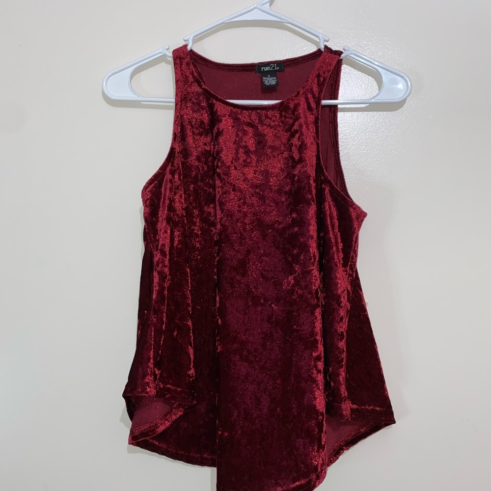 red velvet top